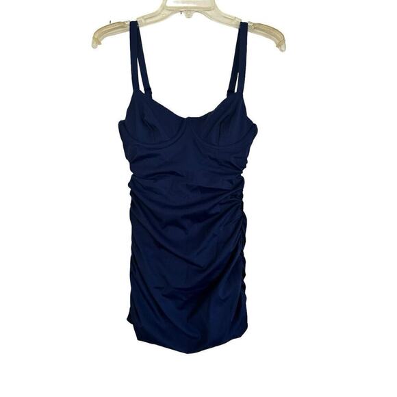 NWT Skims Rare Shaping Sculpting Swim Ruched One-Piece in Midnight Women’s XS - Picture 2 of 6